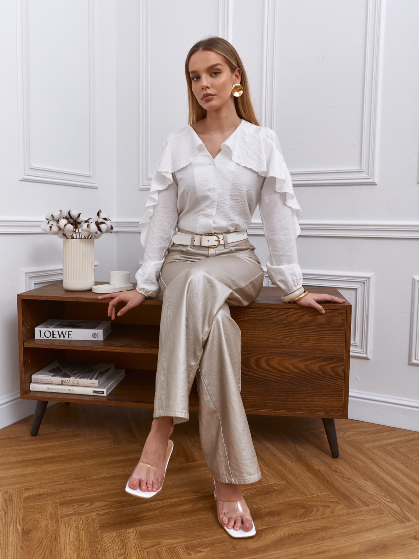 Блузка с воланами нарядная — 9