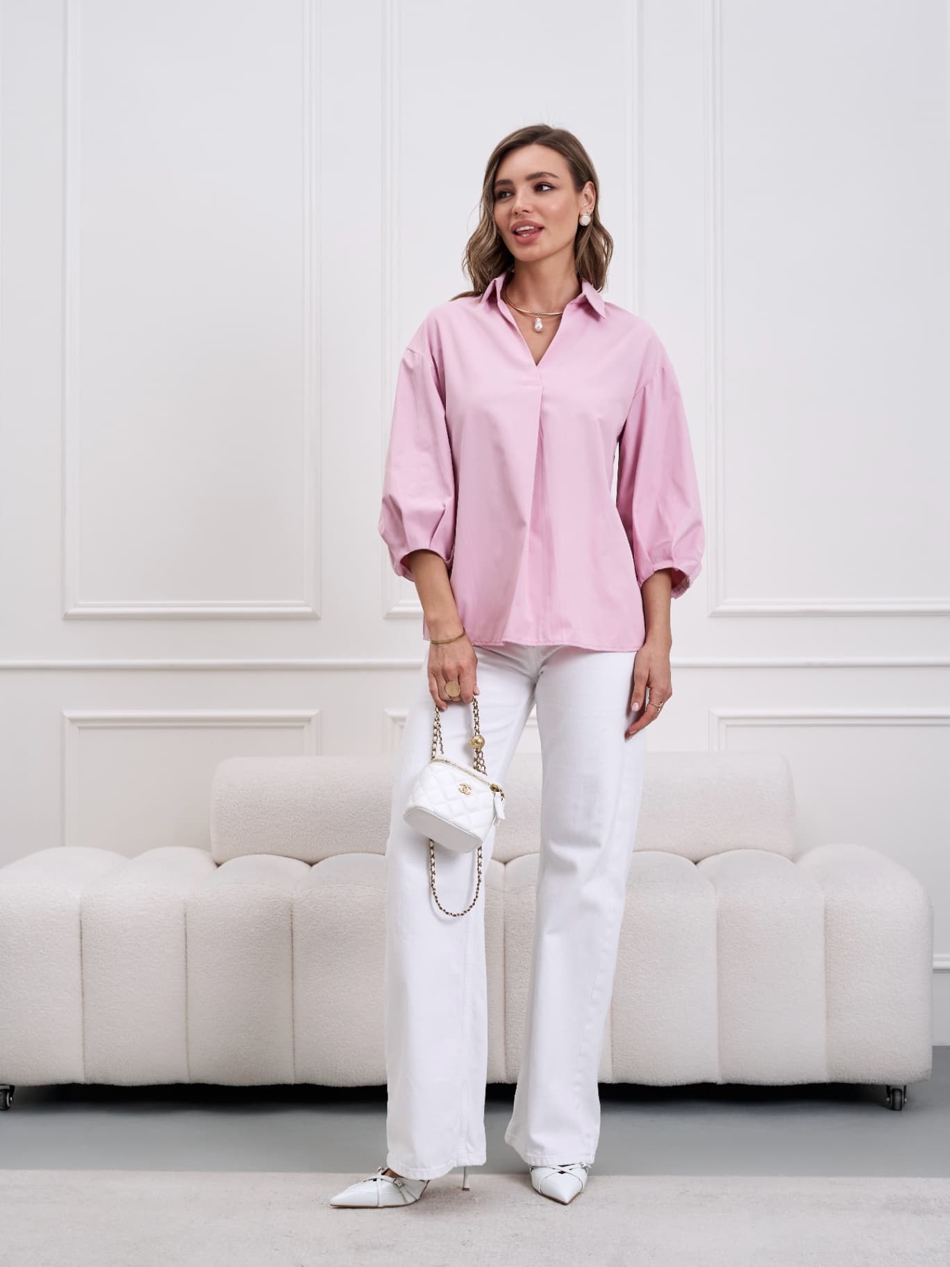 Рубашка офисная оверсайз, блузка - image 4