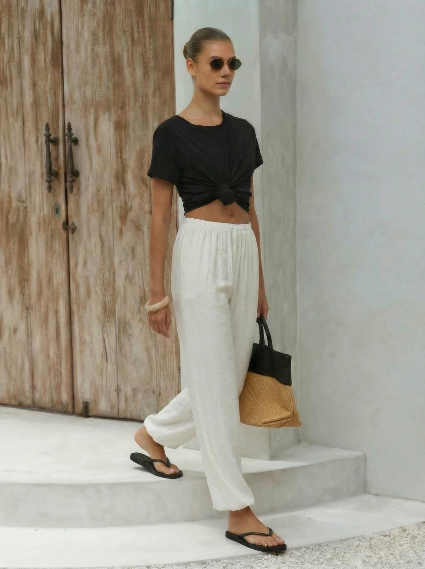 Брюки легкие алладины оверсайз джоггеры тонкие летние - image 2