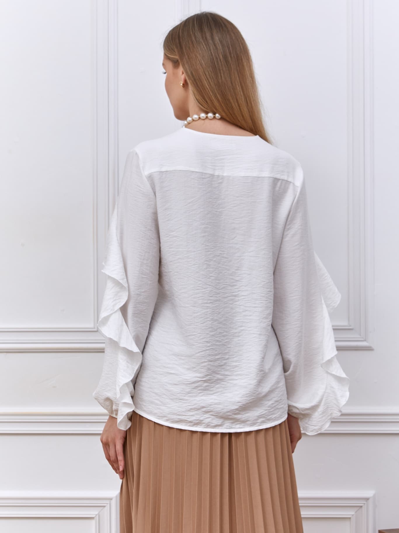 Блузка с воланами нарядная — 3