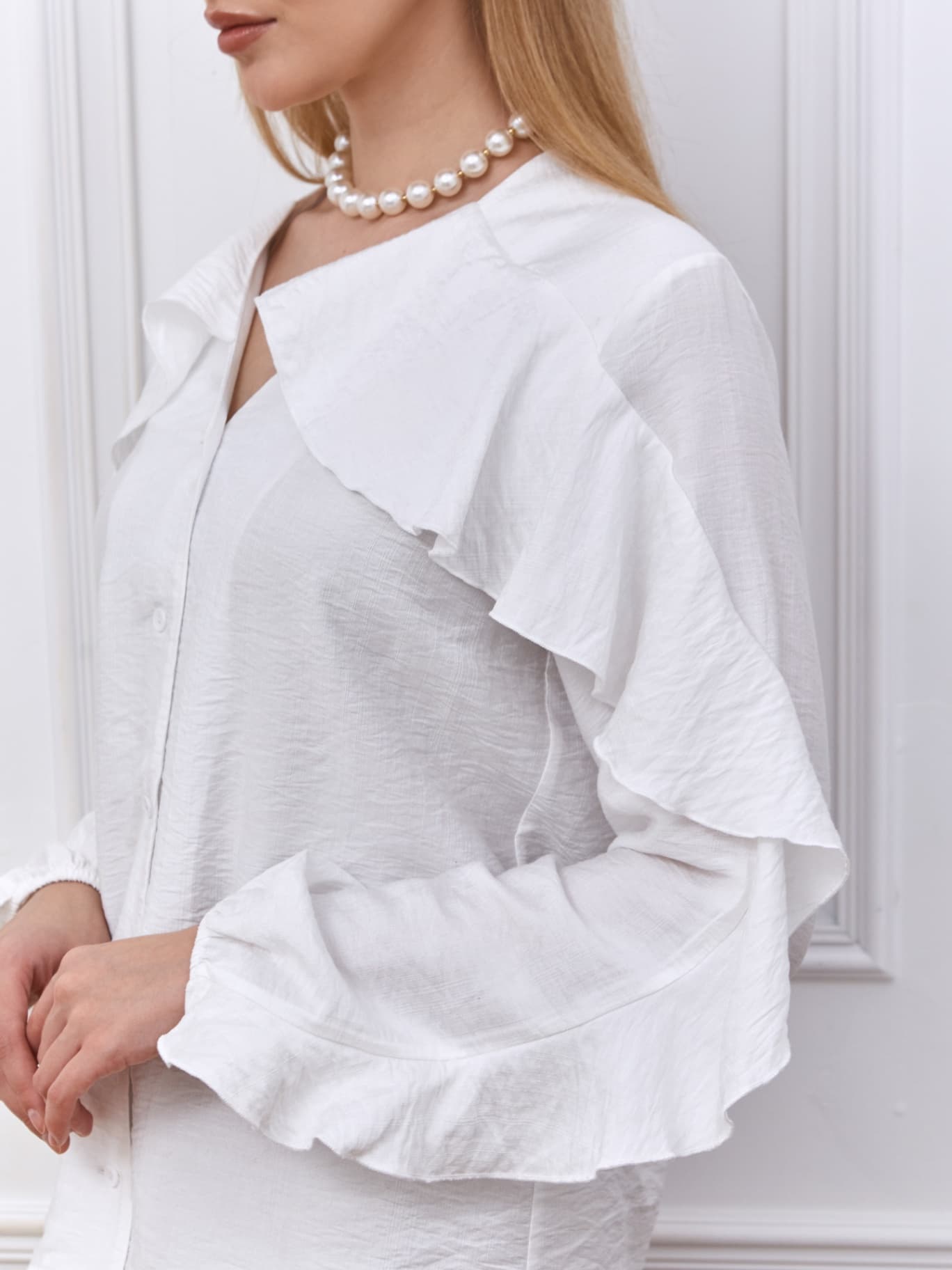 Блузка с воланами нарядная — 4