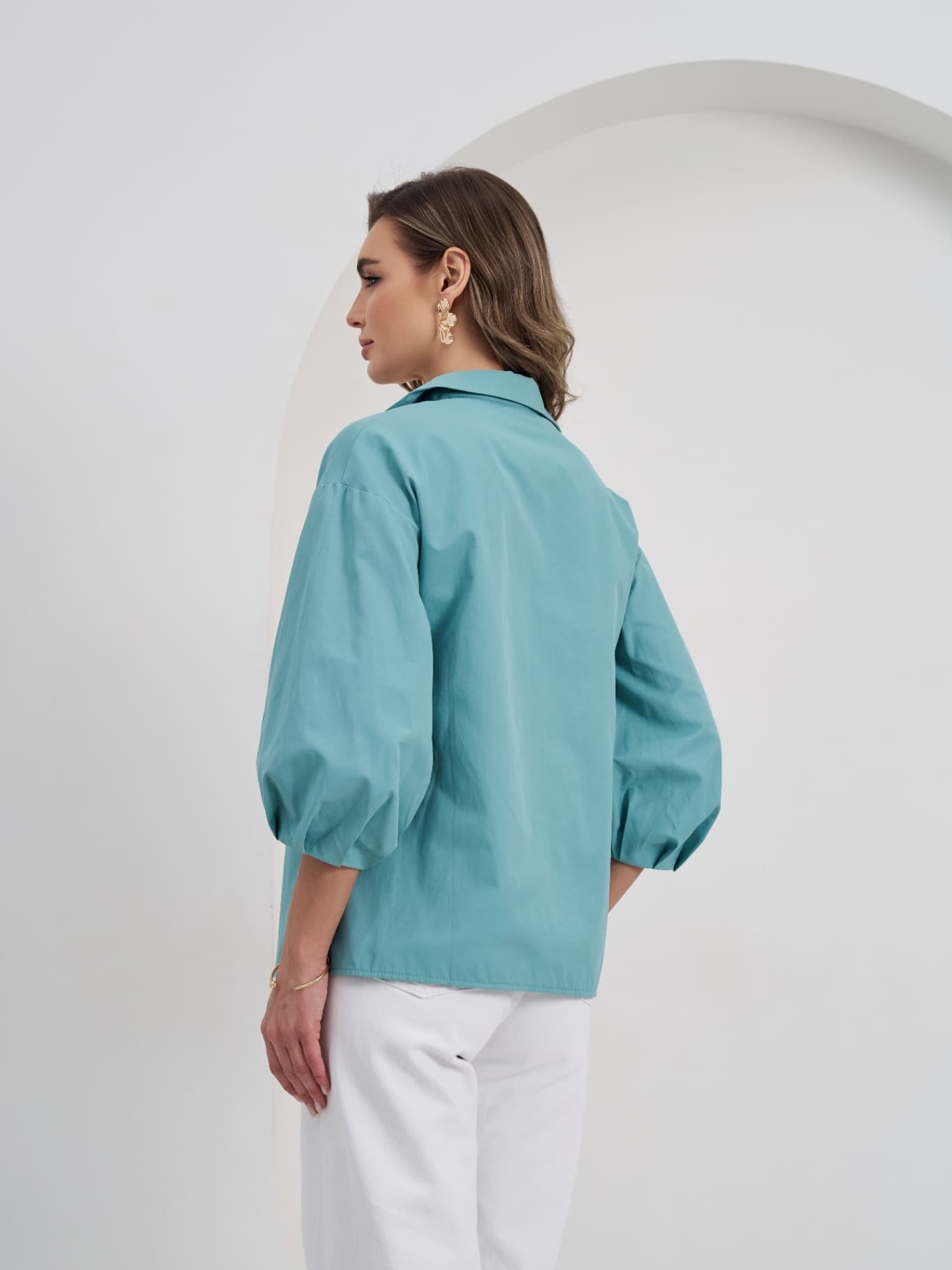 Рубашка офисная оверсайз, блузка — 7