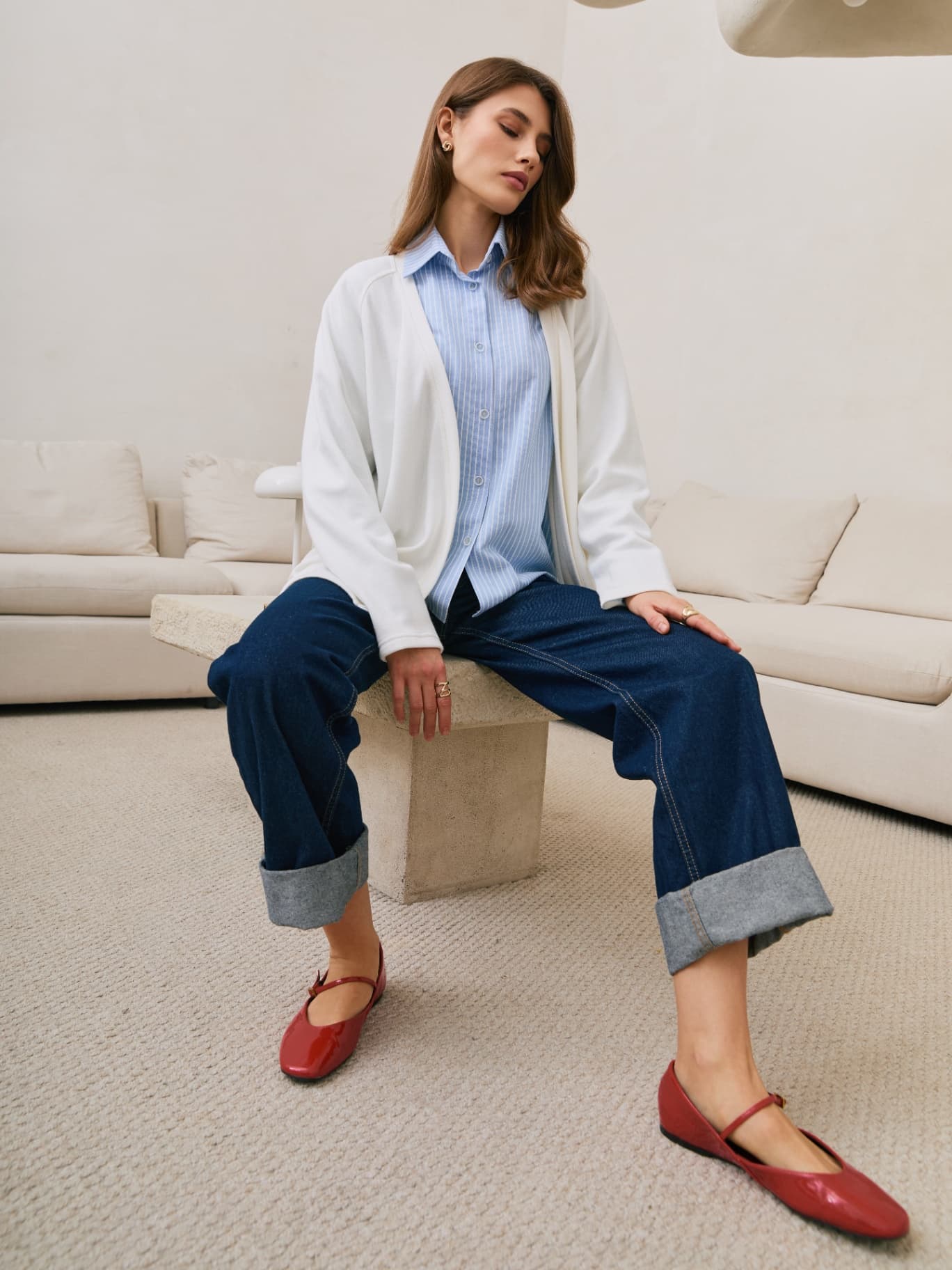 Кардиган халат с поясом на запах укороченный кимоно — 10