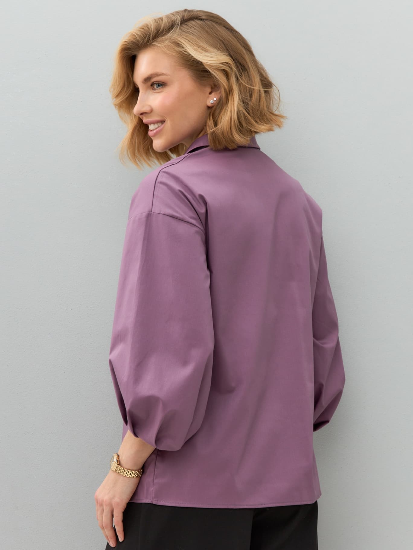 Рубашка офисная оверсайз, блузка — 3