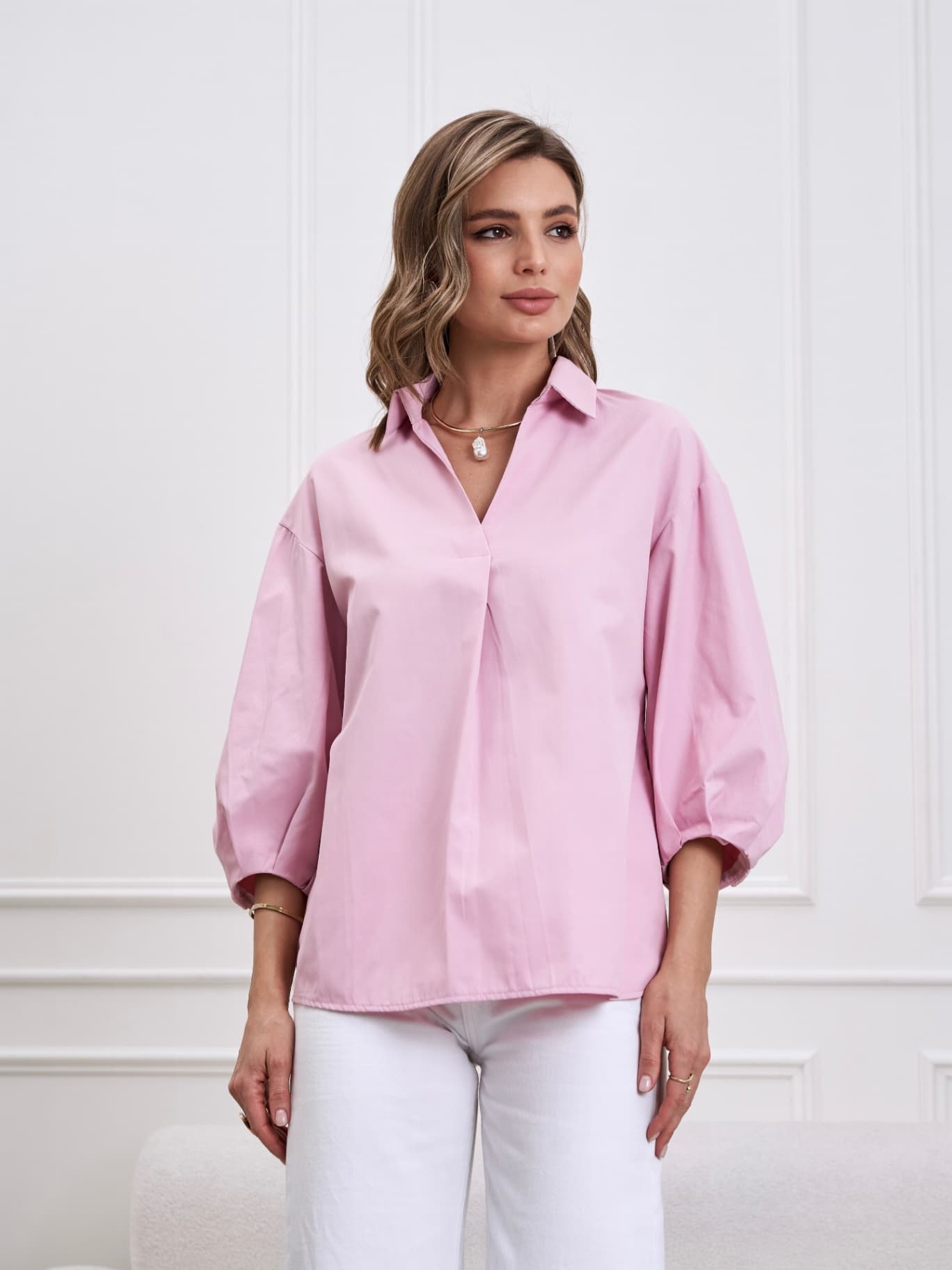Рубашка офисная оверсайз, блузка - image 2