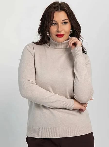 Водолазка Зимняя история (бежевая) — photo 2 — Լուսանկար 2 / 10