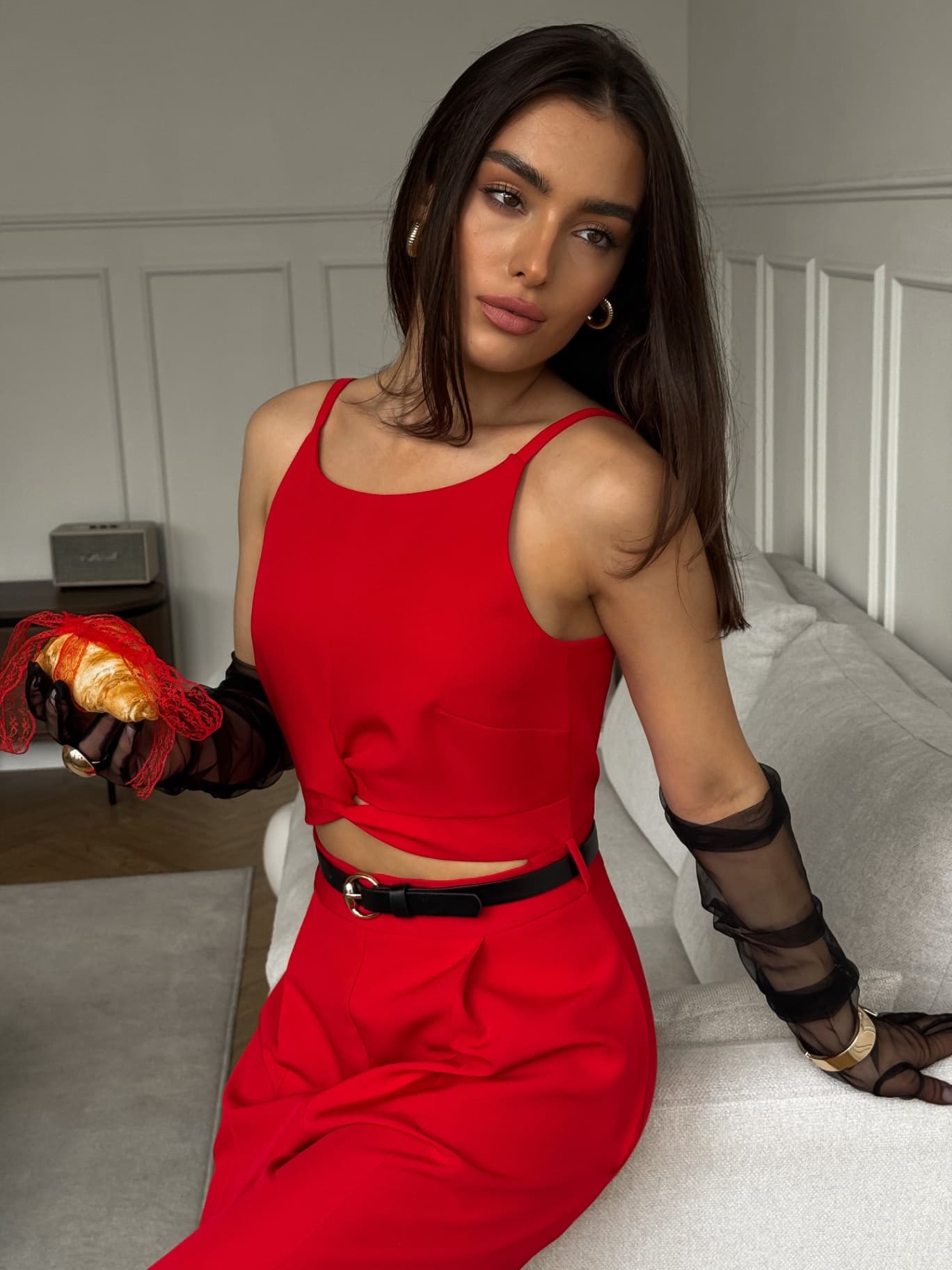 Комбинезон вечерний с брюками на праздник и Новый год - view 1